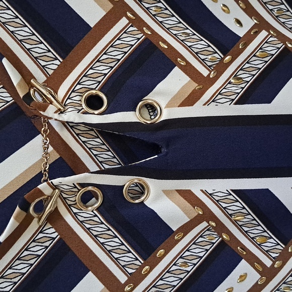 JM Collection Boho Vibes Gold Embellished Chain Detail Tunic. Size 3X NWOT - Picture 12 of 12